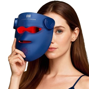 image:imageINIA GLOW 4D Wireless Red Light Therapy Mask for Face Dual NIR 320 LEDsRoyal Blue